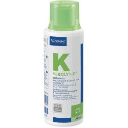 Flacone da 200ml di Shampoo per Cute Grassa per Cani e Gatti Sebolytic da Virbac