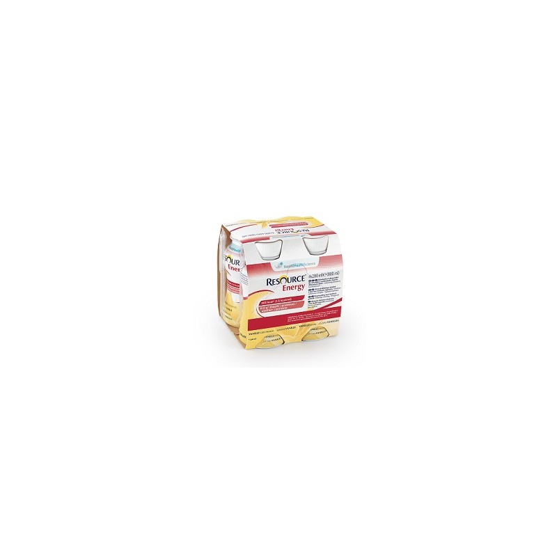 Nestle' It. Resource Energy Vaniglia 4 Bottiglie 200 Ml Nuovo Packaging