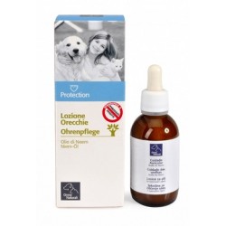 Confezione da 50ml di Lozione Orecchie Veterinaria all'Olio di Neem da Camon Protection