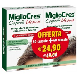 60+60 Capsule Promo di Integratore Anticaduta da F&F Migliocres Capelli Uomo