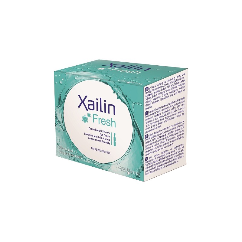 Visufarma Xailin Fresh Gocce Oculari Carbossimetilcellulosa 0,5% 30 Flaconcini Monodose 0,4 Ml