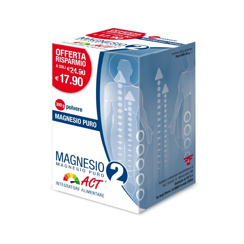 barattolo 300 gr magnesio 2 act in polvere
