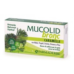 blister da 24 caramelle di Mucolid Bronc propoli e Pino di farmaderbe