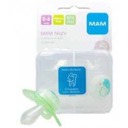 Mam Night 2-6 mesi Succhietto notturno in silicone confezione doppia