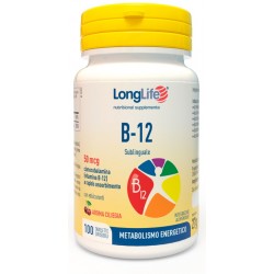 LongLife B12 integratore di vitamina B12 in flacone da 100 tavolette divisibili