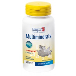 Longlife Multiminerals integratore di sali minerali in flacone da 60 tavolette rivestite