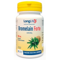 Confezione da 30 compresse di Integratore Drenante Bromelain Forte da Longlife