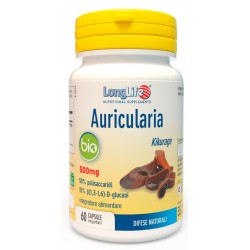 Confezione da 60 capsule di Integratore Difese Immunitarie di Auricularia Bio da Longlife