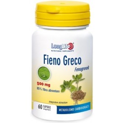 Flacone da 60 capsule di integratore per colesterolo Fieno Greco da Longlife