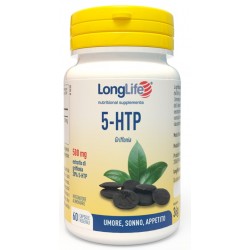 Flacone da 60 capsule vegetali di integratore rilassante 5-HTP Griffonia da Longlife