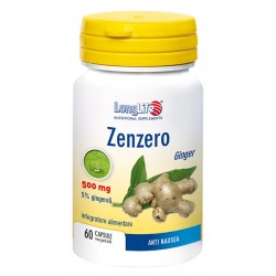 Flacone da 60 capsule vegetali di Integratore Digestivo Zenzero da Longlife