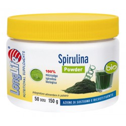 Barattolo da 150 g di Integratore Ricostituente Spirulina Bio da Longlife