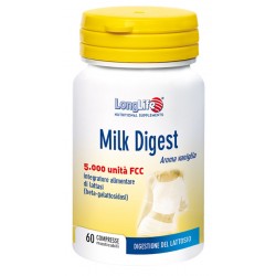Barattolo da 60 compresse di Integratore di Enzimi Milk Digest da Longlife
