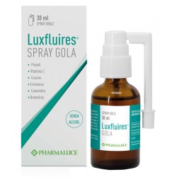 30 Ml di Integratore Emolliente Luxfluires Spray Gola
