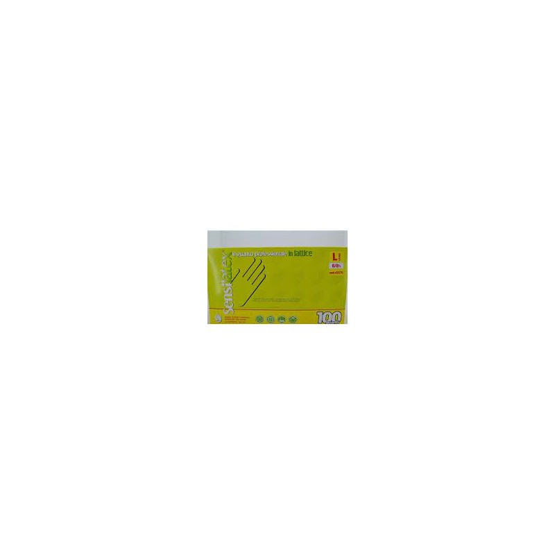 Bericah Guanto Monouso Sensilatex In Lattice Talcato Aql 1,0 Taglia L 100 Pezzi