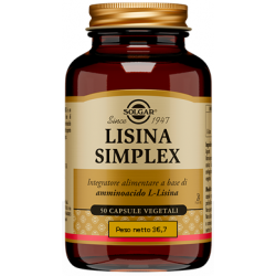 Confezione da 50 capsule vegetali di Integratore di Lisina Lisina Complex da Solgar