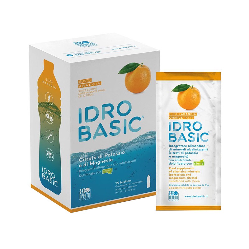 15 Buste Gusto Arancia di Integratore Multiminerale da Idrobasic