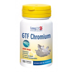Confezione da 100 compresse di Integratore di Cromo Gtf Chromium da Longlife