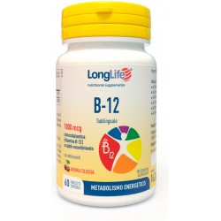 Flacone da 60 tavolette di Integratore di Vitamina B12 da Longlife