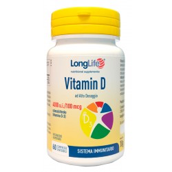 Confezione da 60 compresse di Integratore per Ossa Vitamin D 4000ui da Longlife