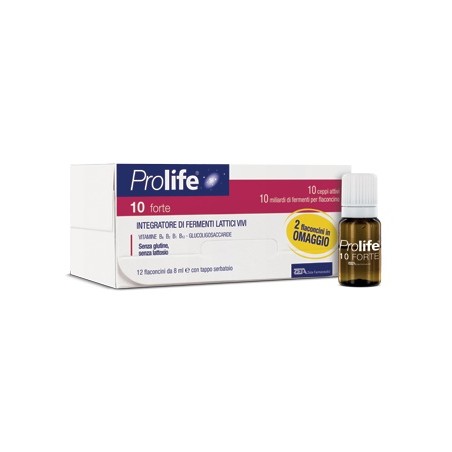 12 Flaconcini di Fermenti Lattici Vivi da Prolife 10 Forte