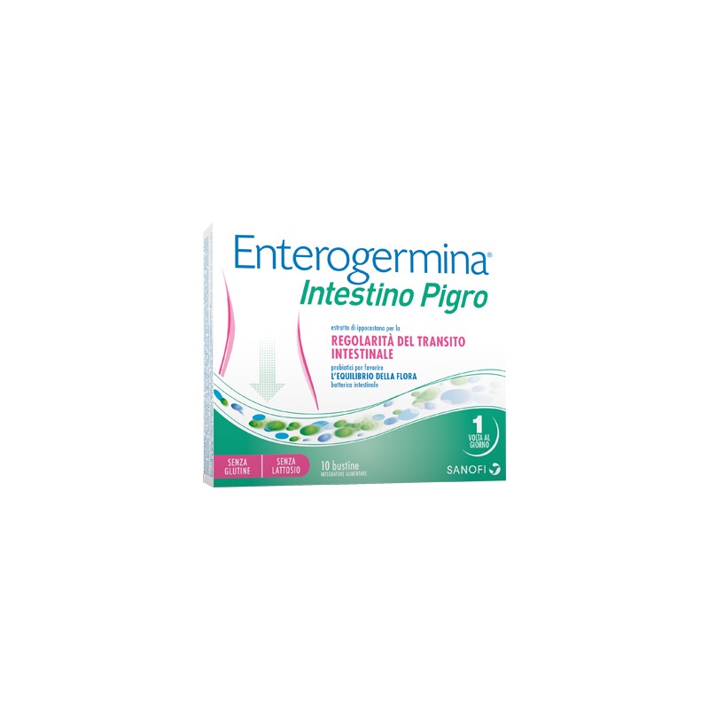confezione 10 bustine bipartite enterogermina intestino pigro