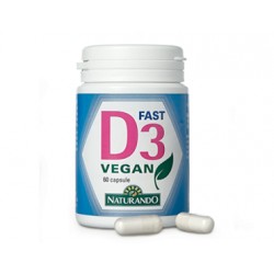 flacone da 60 capsule di D3 fast Vegan di Naturando