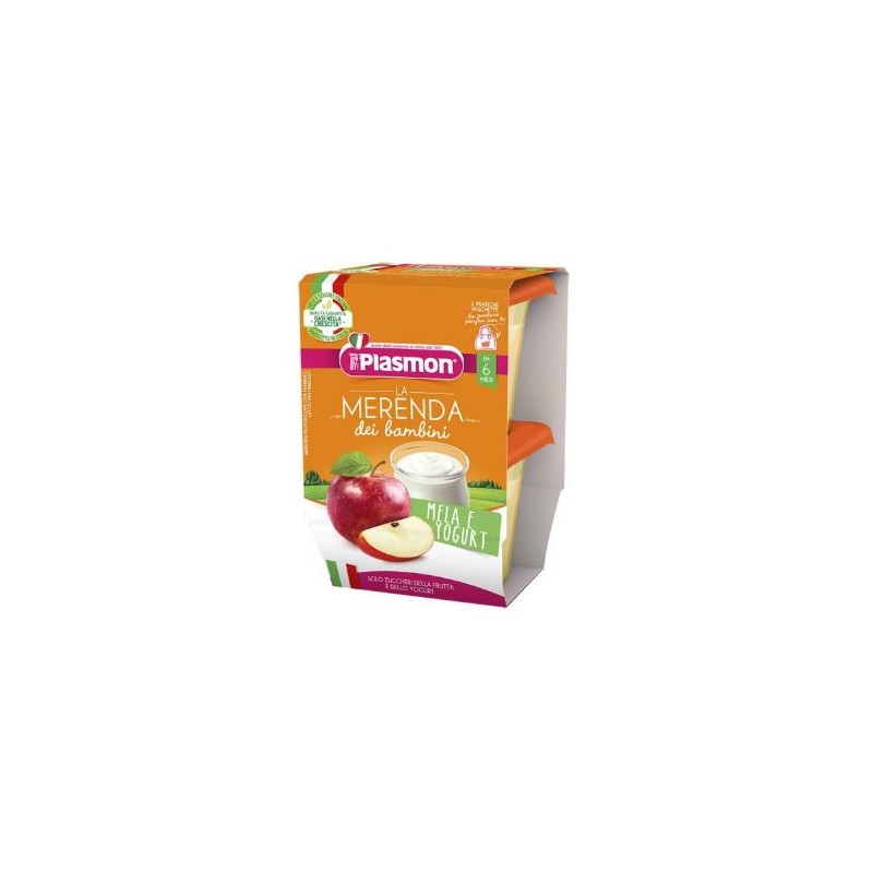 Plasmon La Merenda Dei Bambini Sapori Di Natura Mela Yogurt Asettico 2 X 120 G
